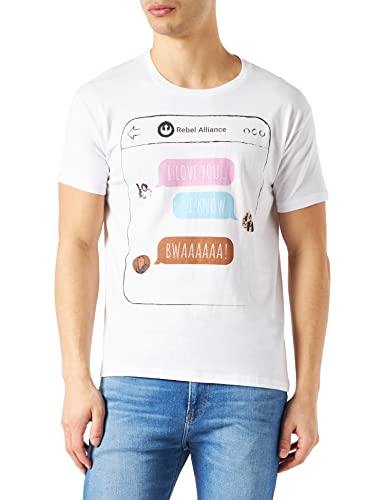 Star Wars Męski T-shirt Uxswmants002, biały, M