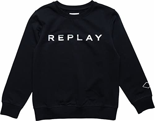 Replay Bluza chłopięca, 098 BLACK, 6 lat