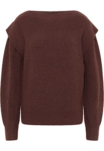 aleva Damski sweter z grubej dzianiny 19025280-AL04, brązowy, XS/S, brązowy, XS-S