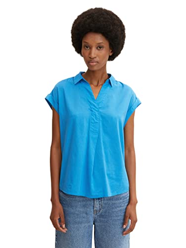 TOM TAILOR Damski Bluzka Basic 1032558, 30095 - Sublime Teal Blue, 38