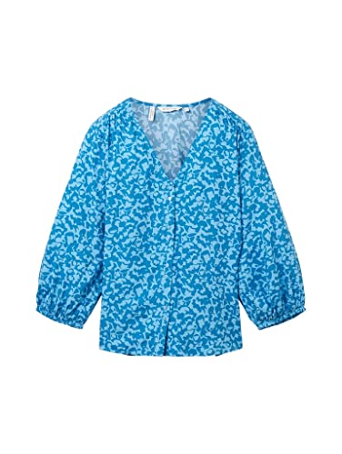 TOM TAILOR Damska bluza z wzorem, 31746 - Blue Geo Design, 36