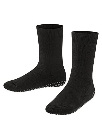 FALKE Uniseks - dzieci Kapcie Catspads K HP Bawełna, Wełna Merynosa z wypustkami na podeszwie 1 Para, Czarny (Black 3000), 23-26 (2-3 lata)