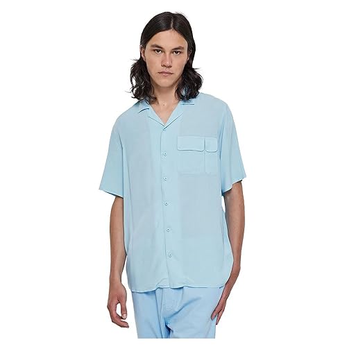 Urban Classics Męska koszula Viscose Camp Shirt Balticblue XXL, Balticblue, XXL