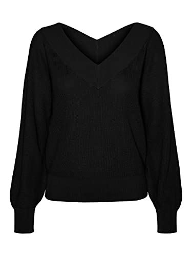 VERO MODA Sweter damski, czarny, S