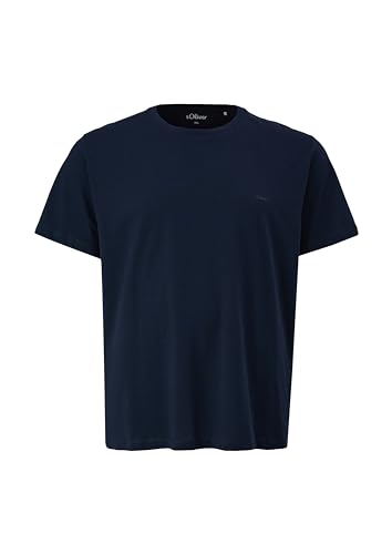 s.Oliver Sales GmbH & Co. KG/s.Oliver Męski T-shirt z logo Detal T-shirt z logo, niebieski, 4XL