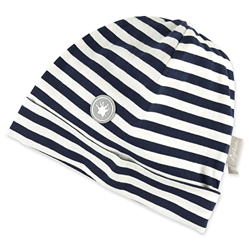 Sigikid Dziewczęca czapka beanie, niebiesko-białe paski, 48 cm