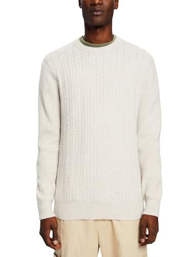 ESPRIT Sweter męski, 110/Off White, M