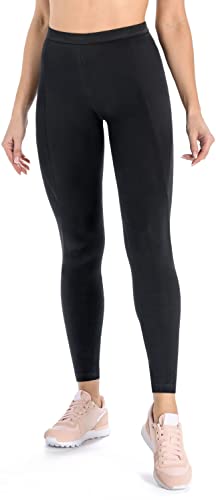 Teyli Damskie bawełniane legginsy push-up, czarny, XL