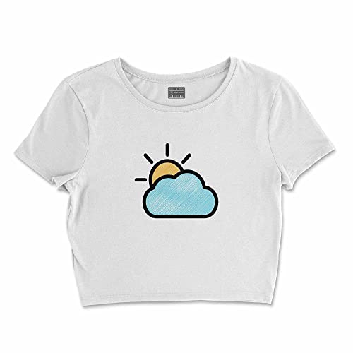 Bona Basics, Koszulka damska z nadrukiem cyfrowym,%100 bawełna, biała, casualowa, topy damskie, rozmiar: XL, biały, XL Krótki
