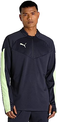 PUMA Individualfinal Top z zamkiem błyskawicznym 1/4 pocenie się, paryskie światło nocne, M Mężczyźni, Światło Parisian Noc Światło, M