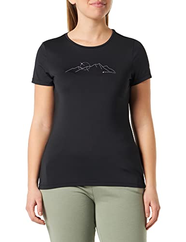 4F Damska koszulka TSD016 Tshirt, Deep Black, M damska, Głęboki czarny, M