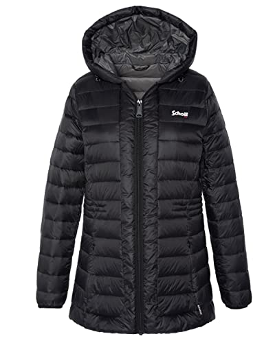 Schott NYC BAKER2WRS damska kurtka puchowa długa lekka GARNIE Pióro Schott, czarny, XL dla dorosłych
