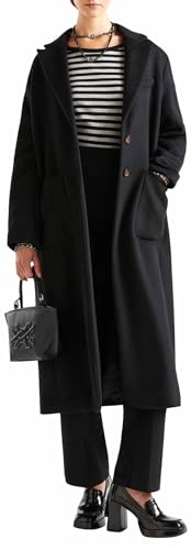 United Colors of Benetton Płaszcz damski, Czarny 100, 36