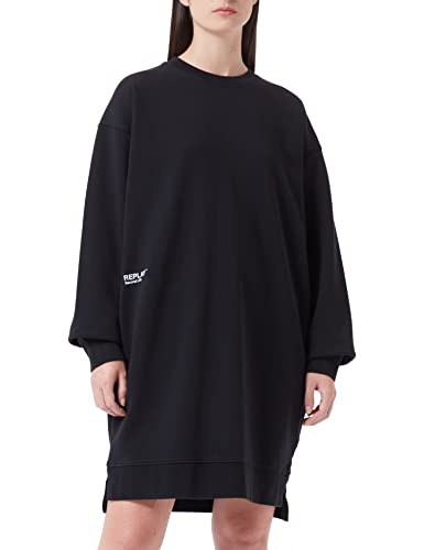 Replay Sukienka damska na co dzień, 98 czarny, XS