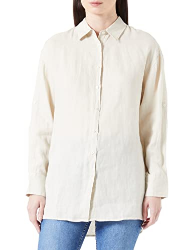 United Colors of Benetton Damska koszula 5bmldq03c, jasnobeżowa 152, XL, Jasny beżowy 152, XL