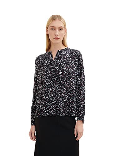 TOM TAILOR Damski bluzka ze wzorem 1034471, 30928 - Black Dot Design, 32