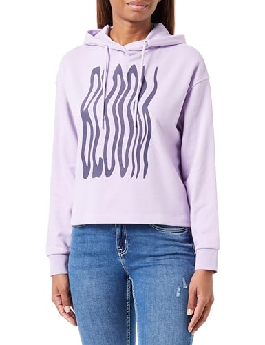 Q/S by s.Oliver Damska bluza z kapturem, fioletowa, XXL, fioletowy