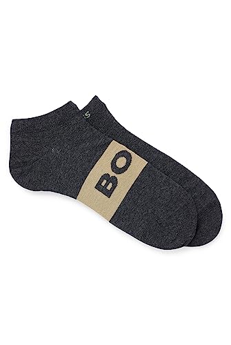 BOSS Męskie skarpety 2P AS Logo Col CC Ankle Socks, Charcoal, 39-42, antracyt, 42 EU