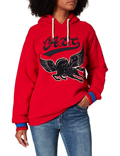 Superdry Collegiate Hood damska bluza z kapturem, Hike Red, XS