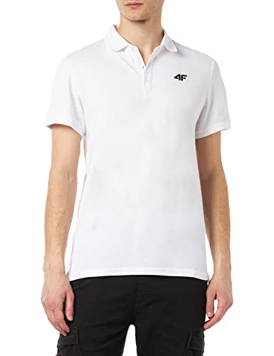 4F T-shirt męski, Tsm356, biały, M, biały, M