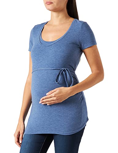 Esprit Maternity Koszulka damska z krótkim rękawem do pielęgniarstwa, Błękitny - 404, 40 PL