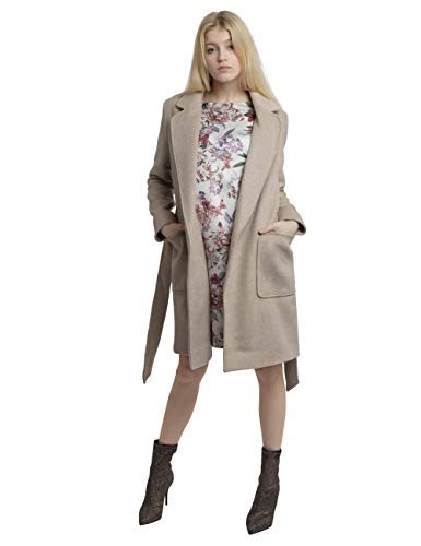 APART Fashion Apart Damen Wollmantel Aus Weicher Wollmischung Wełniany Płaszcz damski, Szarobrązowy, 48