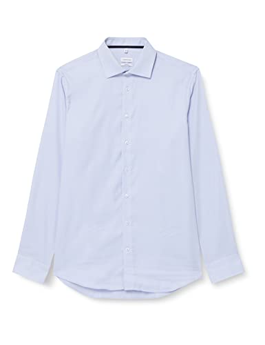 Seidensticker Męska koszula biznesowa, średni niebieski, 46 PL