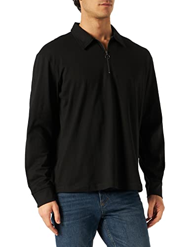 Urban Classics Męska koszulka z długim rękawem Organic Heavy Collar, czarny, S