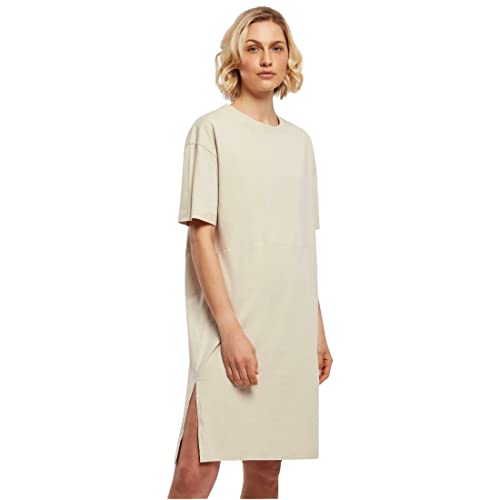 Urban Classics Damska sukienka z bawełny organicznej oversized Slit Tee Dress, damska koszulka sukienka z rozcięciem w wielu kolorach, rozmiary XS-5XL, trawa softseagrass, 5XL