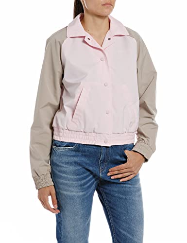 Replay Damska kurtka W771 Collegejack, 664 Light Rose, XXS, 664 LIGHT ROSE, XXS