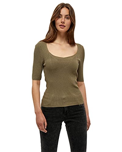 Desires Damski sweter z dzianiny Geisha Rib, Zielony syrenki, XS