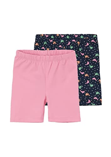 s.Oliver Dziewczęce legginsy dwupak krótkie, Niebieski | Różowy 59a4, 92 cm