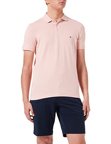 Tommy Hilfiger Męska koszulka polo Slim Slim, Guava/kość słoniowa, L