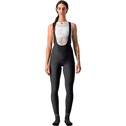 CASTELLI 4519544-288 VELOCISSIMA BIBTIGHT Legginsy damskie czarne/jaskrawe różowe S, Schwarz Brilliant Pink, S