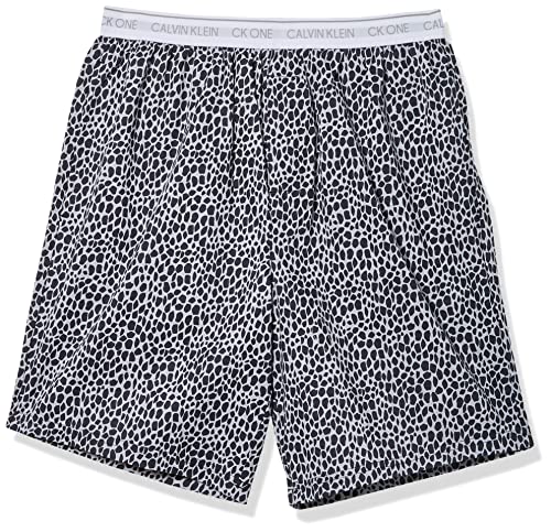 calvin klein Męskie szorty do snu, mini żyrafa nadruk_szary wrzos, S