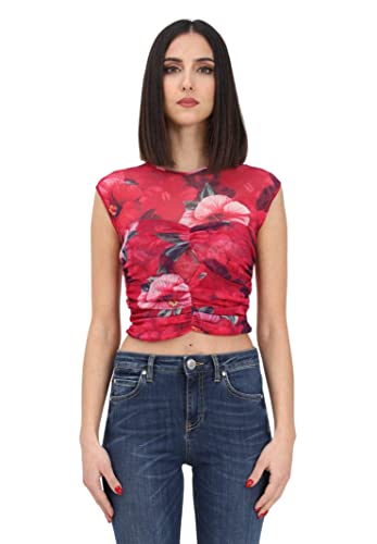 Pinko Damski podkoszulek Hib z nadrukiem Triple Top Retina, Yn3_mult.fuxia/Squad, XXL