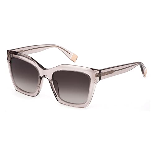 Furla Damskie okulary przeciwsłoneczne Sfu621V, Shiny Transp, beżowe, 66, błyszczący beżowy