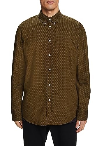 ESPRIT Koszula męska, 355/ciemny khaki., 35-36