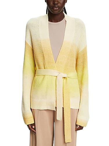ESPRIT Damski kardigan z dzianiny, 743 / Bright Yellow 4, L