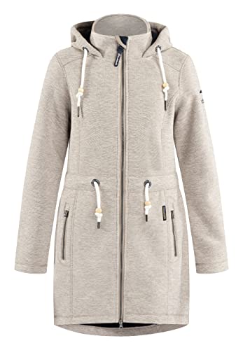 Schmuddelwedda Damski płaszcz polarowy 34319252, kość słoniowa melanż, XL