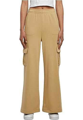 Urban Classics Damskie spodnie cargo Terry z wysokim stanem, beżowy (Unionbei), L