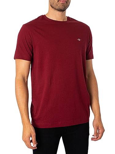 GANT Koszulka męska Reg Shield SS, Plumped Red, S