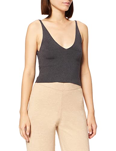 ONLY Women's Onlcozy S/L Cropped Top KNT sweter, ciemnoszary, rozmiar L