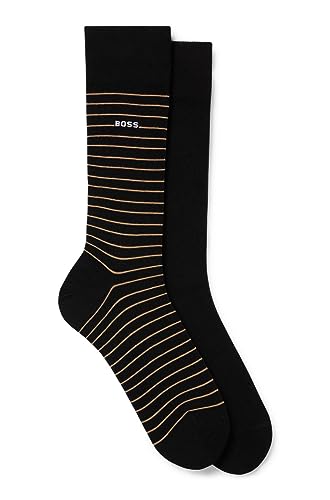 BOSS Męskie skarpety 2P RS Marc Col CC Regular Socks, czarne, 40-46, czarny, 46 EU