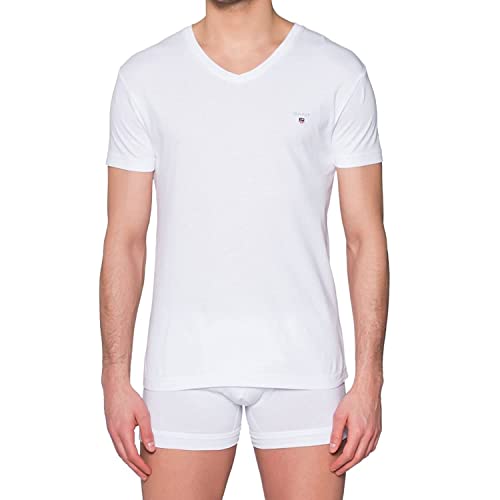 GANT The Original Slim T-shirt męski z dekoltem w serek