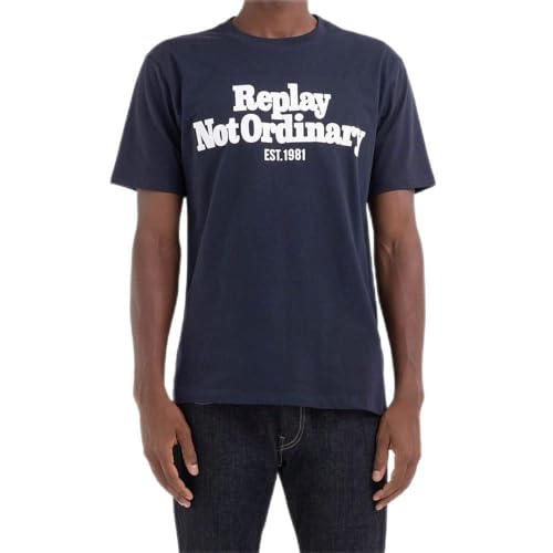 Replay koszulka męska regular fit, 576 Midnight Blue, 3XL