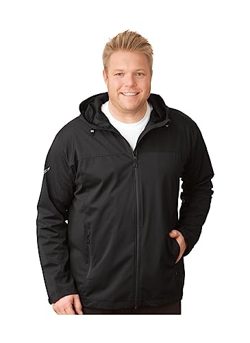 Trigema Męski płaszcz przeciwdeszczowy Herren Leichte Regen-Jacke, Czarny (czarny 008), XXL