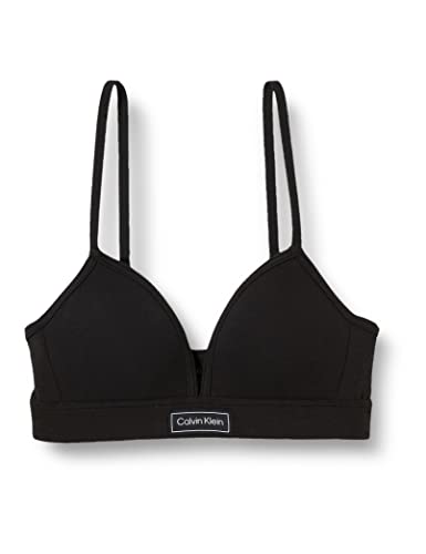 Calvin Klein Dziewczęcy trójkąt dziedzictwo biustonosz, Czarny, 8 lat
