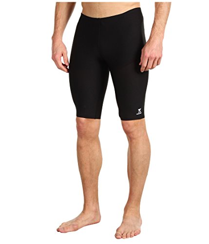 TYR Męski kostium kąpielowy Durafast Elite Solid Jammer (czarny, 28)