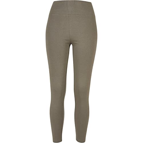 Urban Classics Damskie legginsy z wysokim stanem z dżerseju, obcisłe spodnie dla kobiet, spodnie do jogi z wysokim siedziskiem, dostępne w 4 wariantach kolorystycznych, rozmiary XS - 5XL, oliwkowy, M